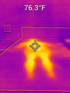 Nichole's body temperature on the Puffy Lux Hybrid