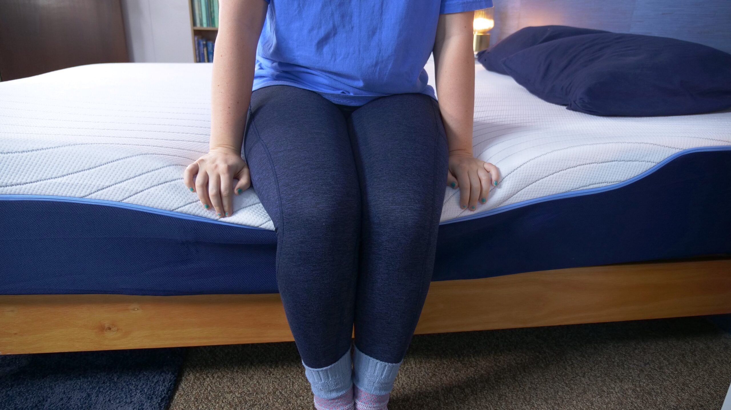 Testing edge support on Octave Vista mattress