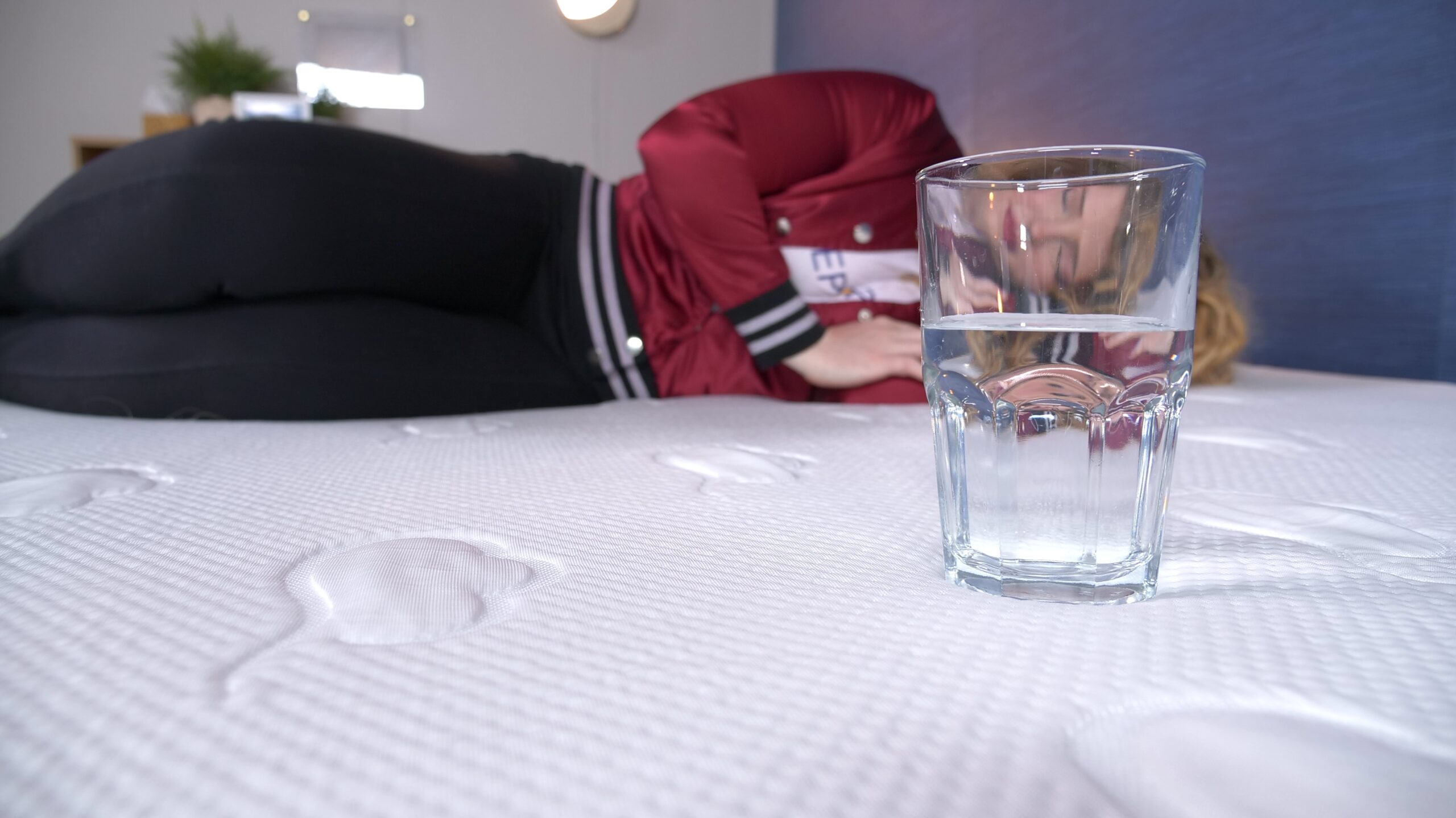 Nichole doing the water test on the Puffy Cloud