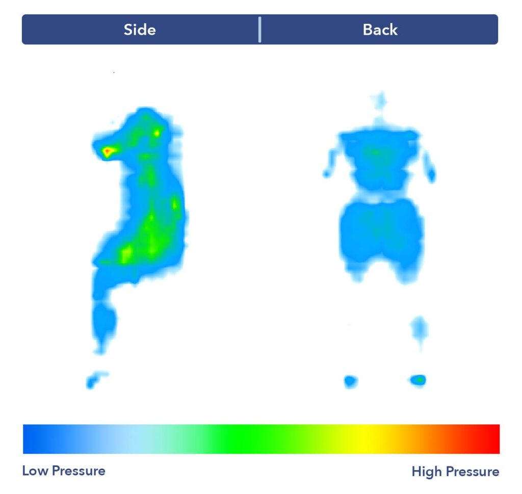 Pressure maps of the Tuft & Needle Mattress