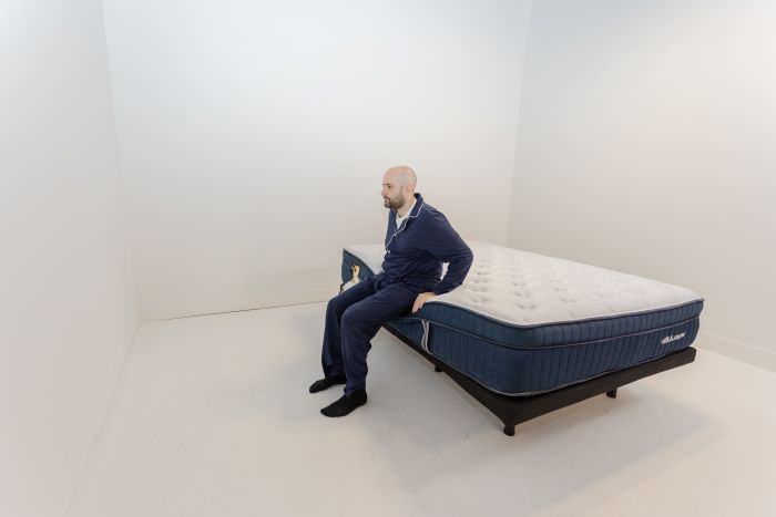 Sleepopolis SilkSnow Hybrid EdgeSupport Seated 1