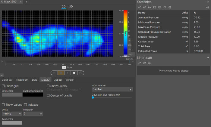 Heavy weight side sleeper pressure map